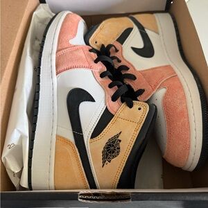 Jordan Air 1 Mid SE Magic Ember and White